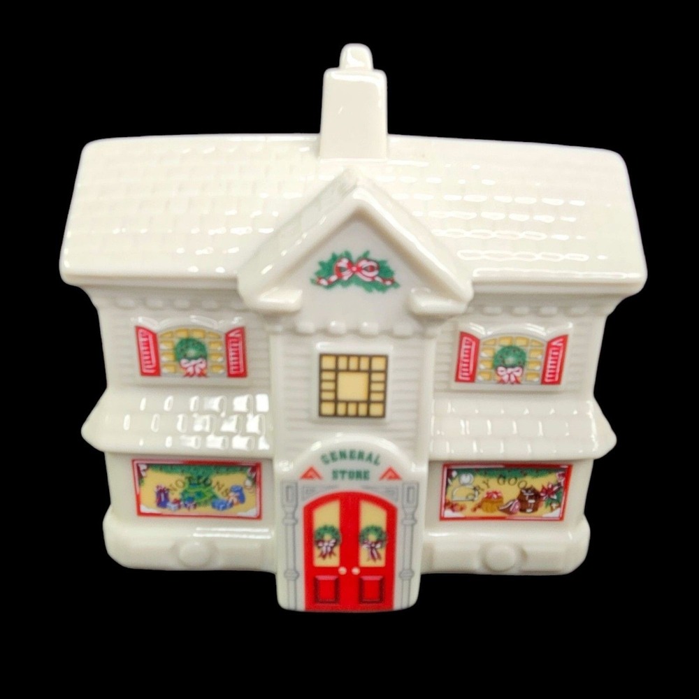 Lenox Holiday Village Figurine Kris Kringle General Store Christmas 1992 USA Vtg